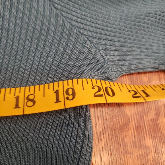 Coldwater Creek Silk Blend Mock Turtleneck Ribbed Sweater - Picture 7 of 8